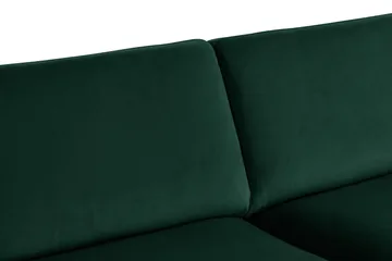 Teodin 2,5-seters Fløyelssofa med Sjeselong Høyre - Grønn - Møbler - Sofaer - Sofa med sjeselong