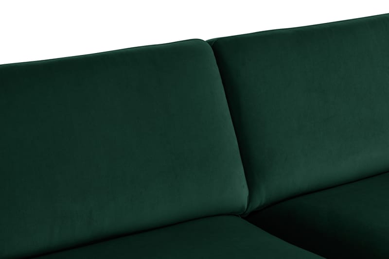 Teodin 2,5-seters Fløyelssofa med Sjeselong Høyre - Grønn - Møbler - Sofaer - Sofa med sjeselong