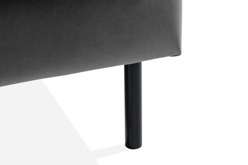 Teodin 2,5-seters Fløyelssofa med Sjeselong Høyre - Lysegrå - Møbler - Sofaer - Sofa med sjeselong