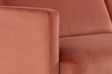 Teodin 2,5-seters Fløyelssofa med Sjeselong Høyre - Rosa - Møbler - Sofaer - Sofa med sjeselong