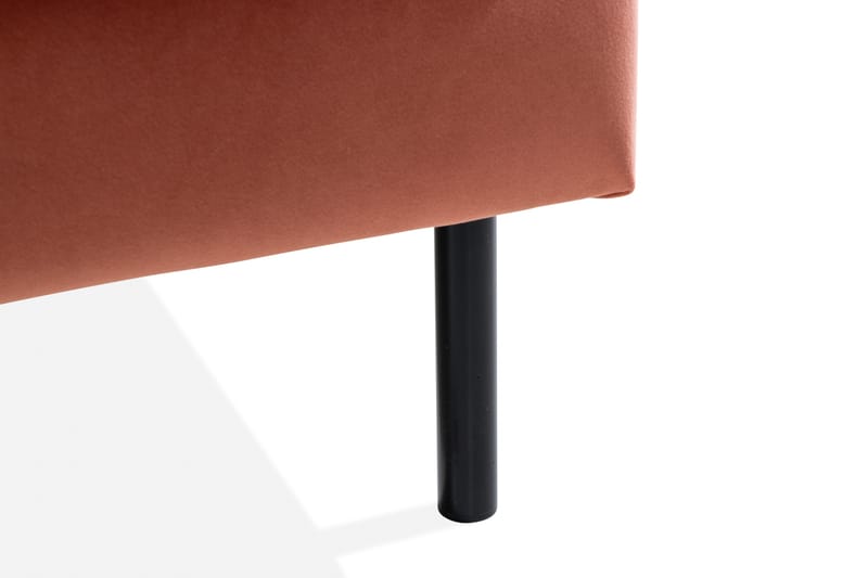 Teodin 2,5-seters Fløyelssofa med Sjeselong Høyre - Rosa - Møbler - Sofaer - Sofa med sjeselong