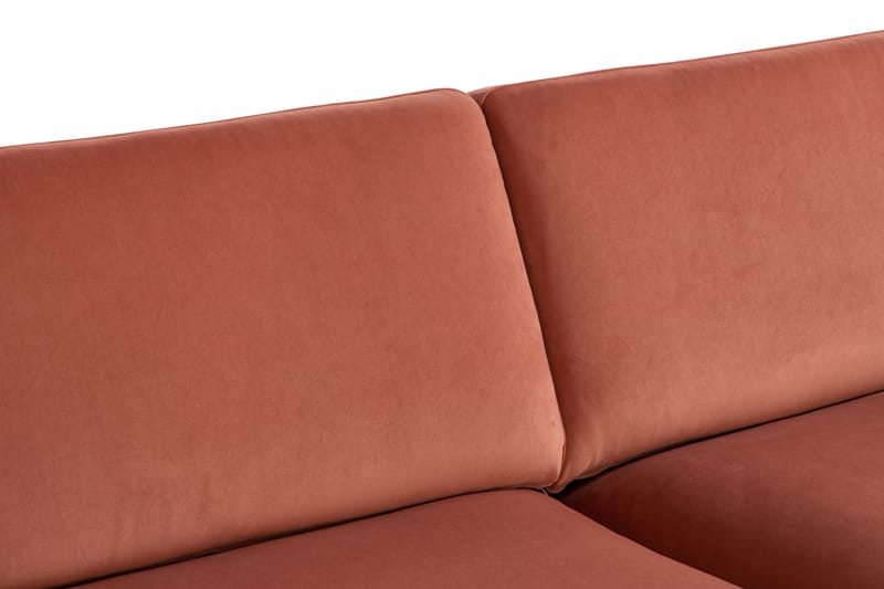 Teodin 2,5-seters Fløyelssofa med Sjeselong Høyre - Rosa - Møbler - Sofaer - Sofa med sjeselong