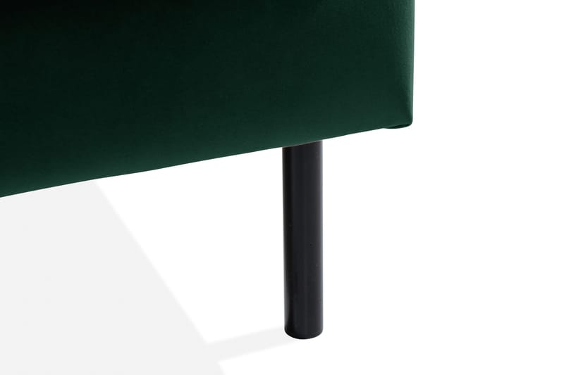 Teodin 2,5-seters Fløyelssofa med Sjeselong Venstre - Grønn - Møbler - Sofaer - Sofa med sjeselong