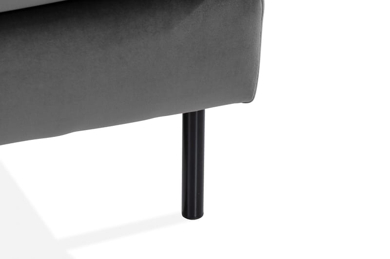 Teodin 2,5-seters Fløyelssofa med Sjeselong Venstre - Lysegrå - Møbler - Sofaer - Sofa med sjeselong