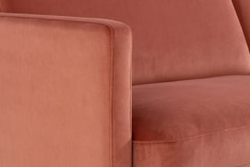 Teodin 2,5-seters Fløyelssofa med Sjeselong Venstre - Rosa - Møbler - Sofaer - Sofa med sjeselong