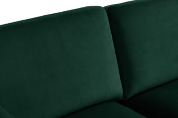 Teodin Fløyelssofa 2-seters med Divan Høyre - Grønn - Møbler - Sofaer - Sofa med sjeselong