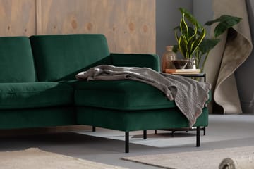 Teodin Fløyelssofa 2-seters med Divan Høyre - Grønn - Møbler - Sofaer - Sofa med sjeselong