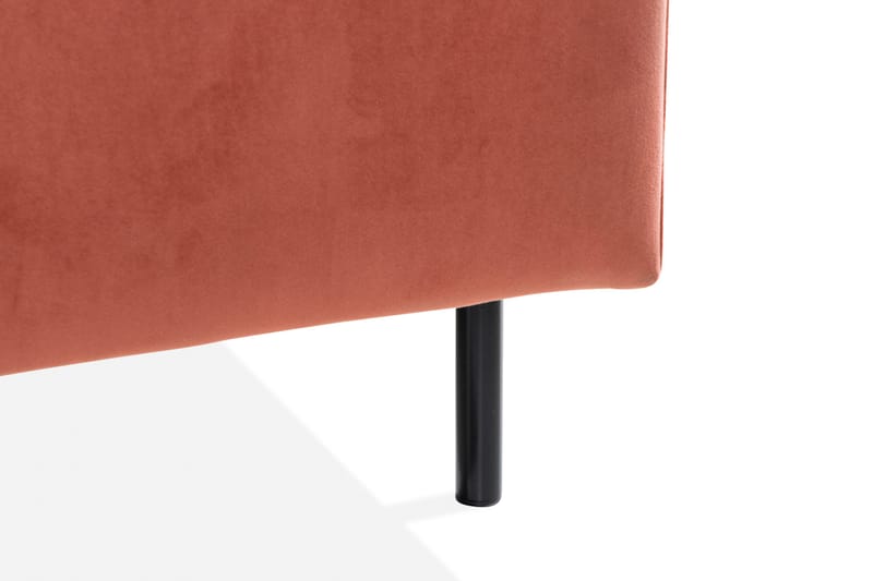 Teodin Fløyelssofa 2-seters med Divan Høyre - Rosa - Møbler - Sofaer - Sofa med sjeselong