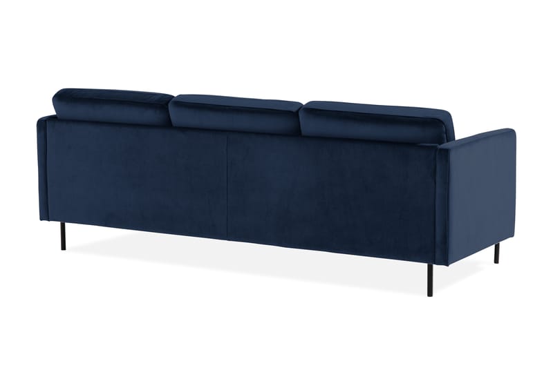 Teodin Fløyelssofa 2-seters med Divan Venstre - Blå - Møbler - Sofaer - Sofa med sjeselong