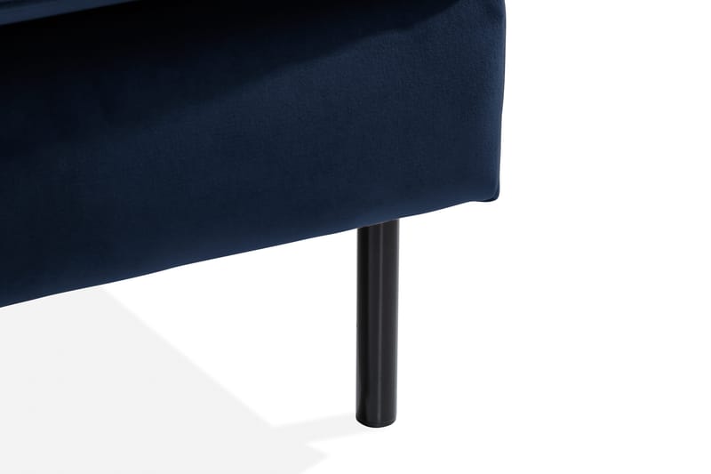 Teodin Fløyelssofa 2-seters med Divan Venstre - Blå - Møbler - Sofaer - Sofa med sjeselong