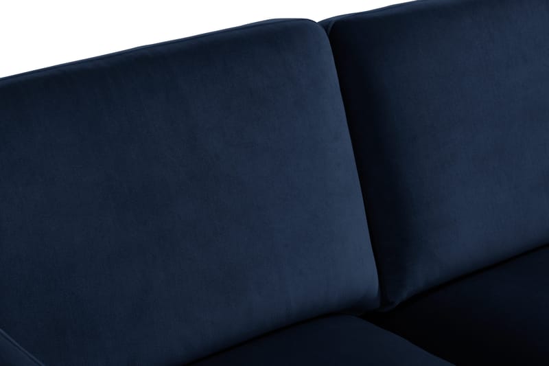 Teodin Fløyelssofa 2-seters med Divan Venstre - Blå - Møbler - Sofaer - Sofa med sjeselong