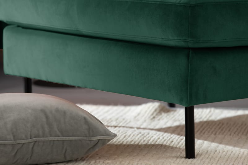 Teodin Fløyelssofa 2-seters med Divan Venstre - Grønn - Møbler - Sofaer - Sofa med sjeselong