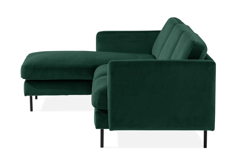 Teodin Fløyelssofa 2-seters med Divan Venstre - Grønn - Møbler - Sofaer - Sofa med sjeselong