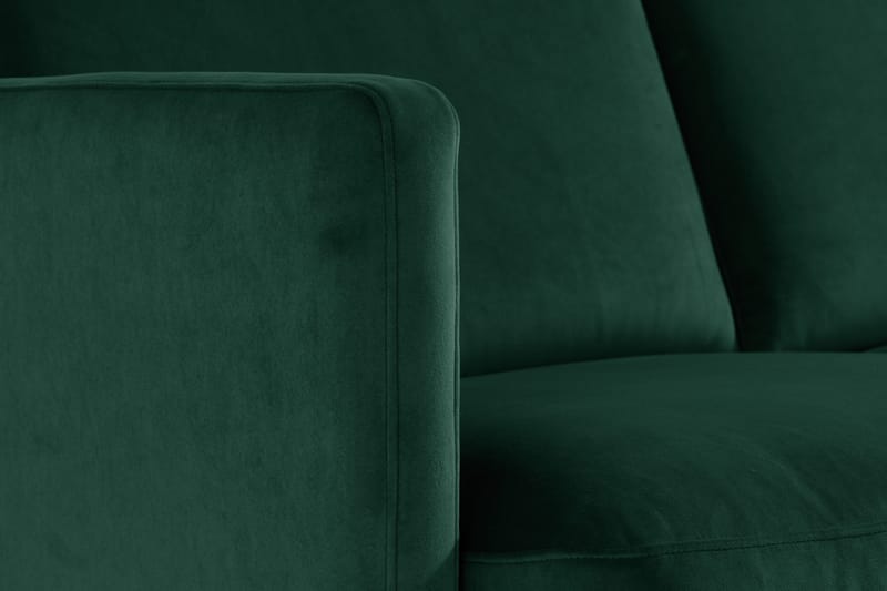 Teodin Fløyelssofa 2-seters med Divan Venstre - Grønn - Møbler - Sofaer - Sofa med sjeselong