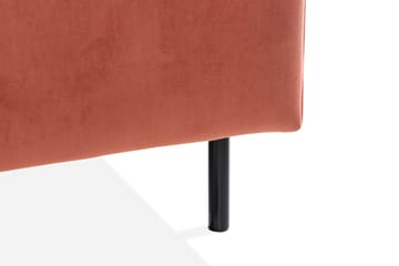 Teodin Fløyelssofa 2-seters med Divan Venstre - Rosa - Møbler - Sofaer - Sofa med sjeselong