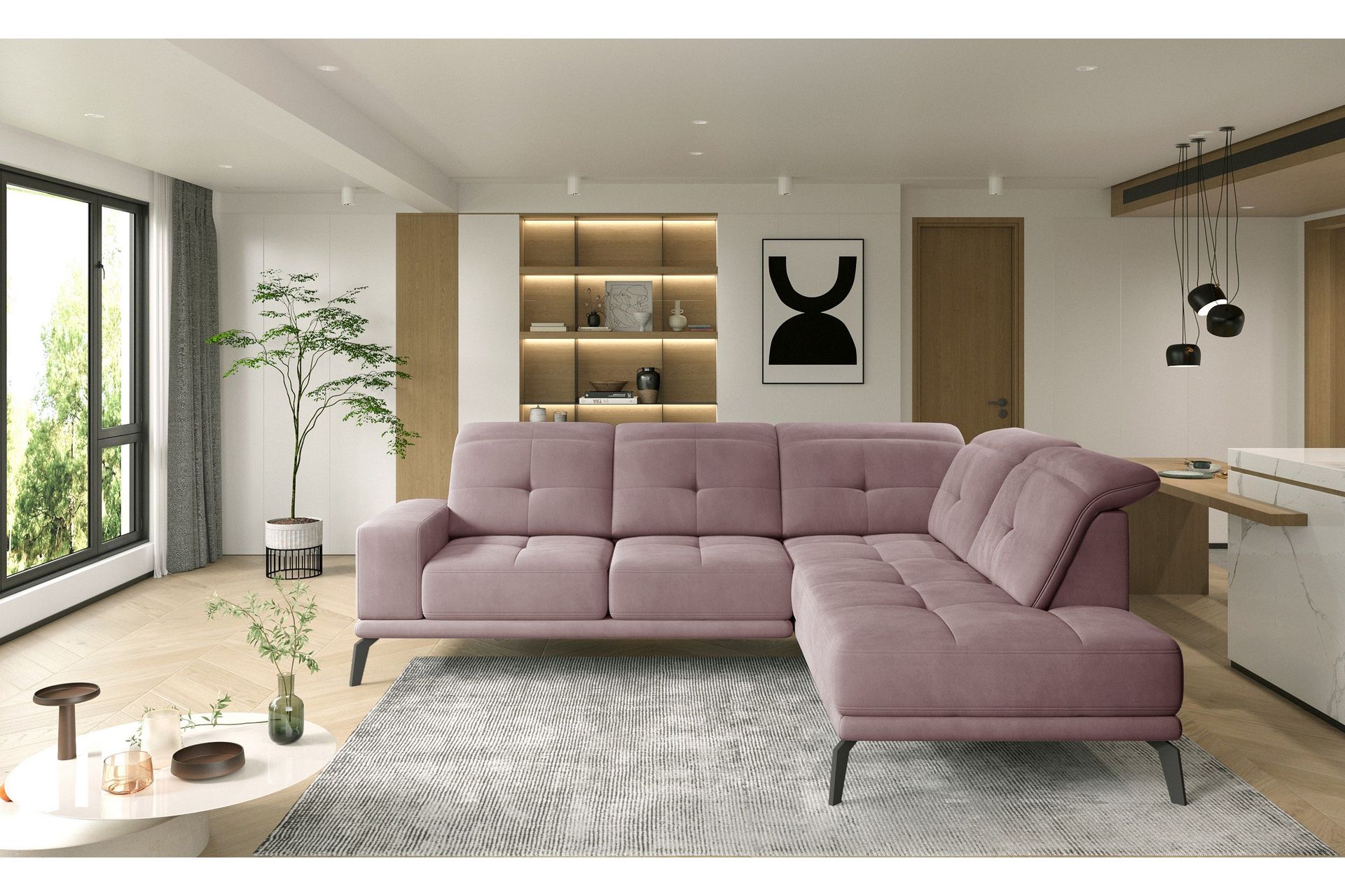 Theodore Sjeselongsofa Høyre - Rosa