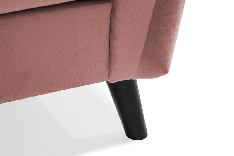 Trend 4-seters Høyrevendt L-formet Sjeselongsofa i Fløyel - Rosa - Møbler - Sofaer - Sofa med sjeselong