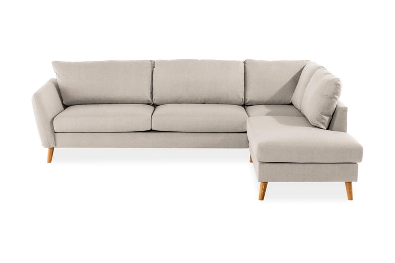 Trend 4-seters Høyrevendt L-formet Sjeselongsofa i Stoff 280 cm bred, Beige