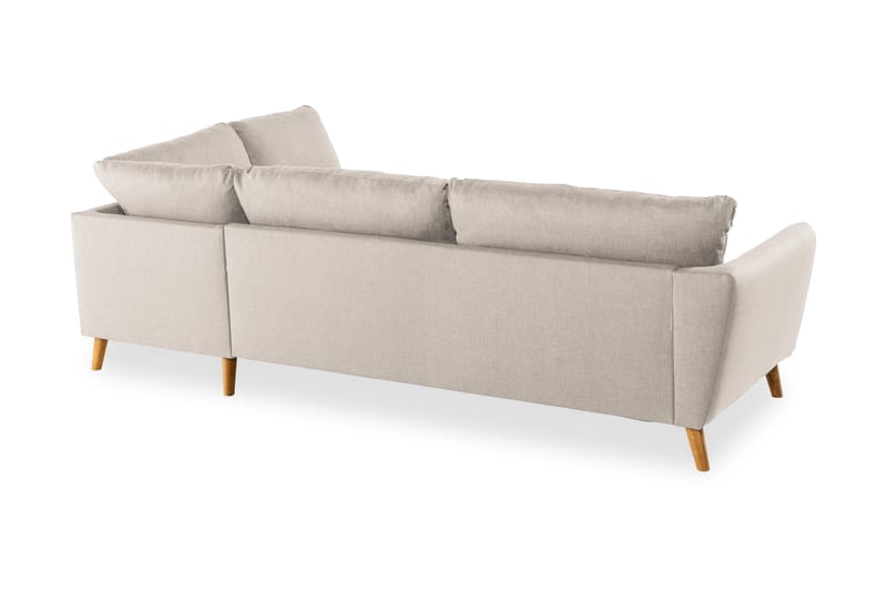 Trend 4-seters Høyrevendt L-formet Sjeselongsofa i Stoff 280 cm bred - Beige - Møbler - Sofaer - Sofa med sjeselong