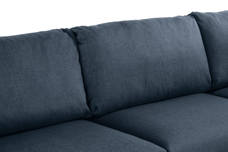 Trend 4-seters Høyrevendt L-formet Sjeselongsofa i Stoff - Blå - Møbler - Sofaer - Sofa med sjeselong