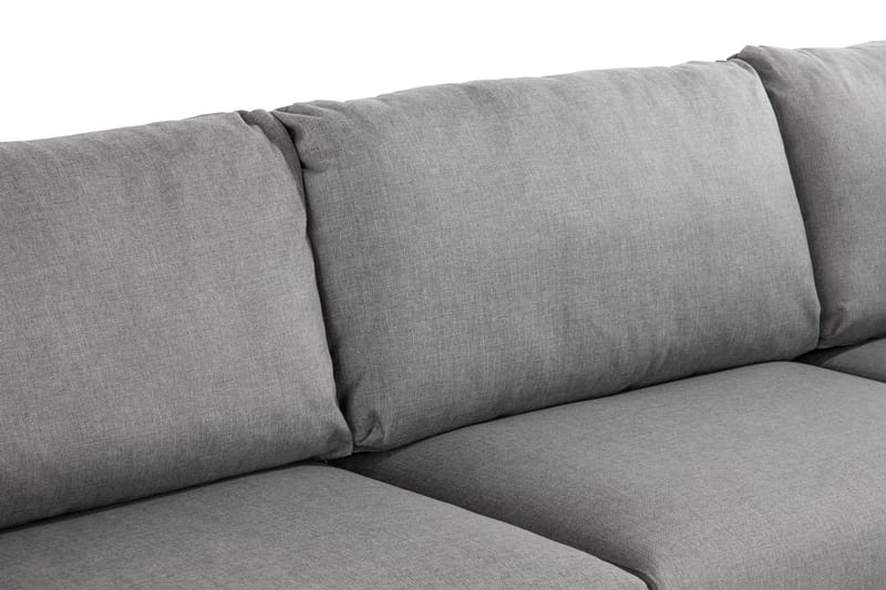 Trend 4-seters Høyrevendt L-formet Sjeselongsofa i Stoff - Grå - Møbler - Sofaer - Sofa med sjeselong