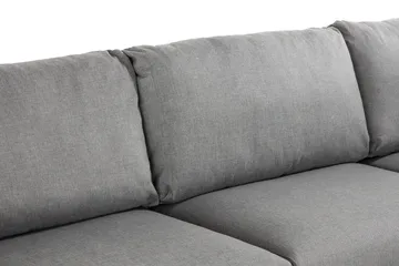 Trend 4-seters Høyrevendt L-formet Sjeselongsofa i Stoff - Grå - Møbler - Sofaer - Sofa med sjeselong