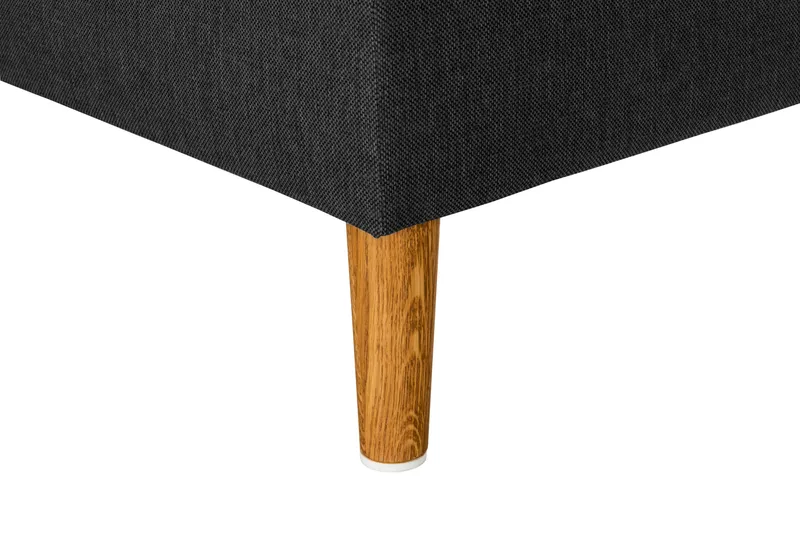 Trend 4-seters Høyrevendt L-formet Sjeselongsofa i Stoff - Svart - Møbler - Sofaer - Sofa med sjeselong