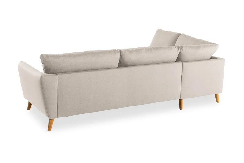 Trend 4-seters Venstrevendt L-formet Divansofa i Stoff - Beige - Møbler - Sofaer - Sofa med sjeselong