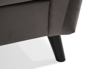 Trend 4-seters Venstrevendt L-formet Sjeselongsofa i Fløyel - Mørk grå - Møbler - Sofaer - Sofa med sjeselong