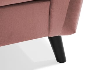 Trend 4-seters Venstrevendt L-formet Sjeselongsofa i Fløyel - Rosa - Møbler - Sofaer - Sofa med sjeselong