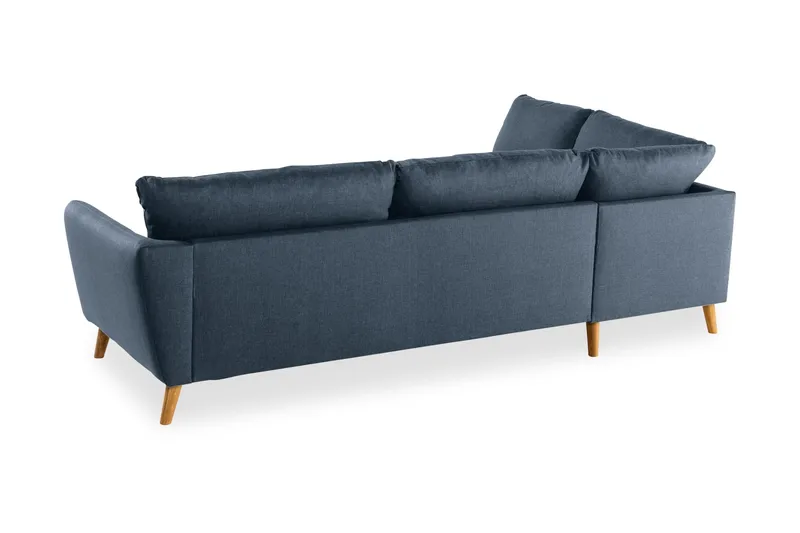 Trend 4-seters Venstrevendt L-formet Sjeselongsofa i Stoff - Blå - Møbler - Sofaer - Sofa med sjeselong