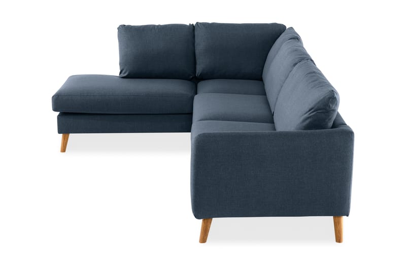 Trend 4-seters Venstrevendt L-formet Sjeselongsofa i Stoff - Blå - Møbler - Sofaer - Sofa med sjeselong