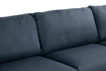Trend 4-seters Venstrevendt L-formet Sjeselongsofa i Stoff - Blå - Møbler - Sofaer - Sofa med sjeselong