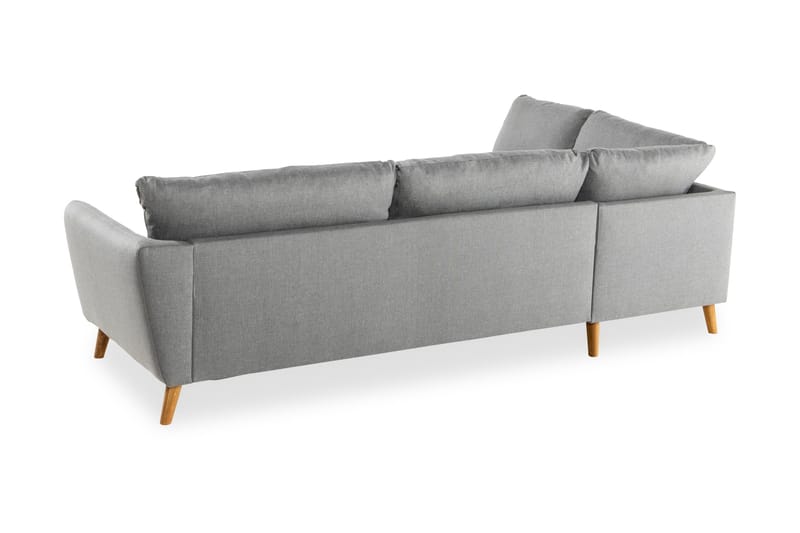 Trend 4-seters Venstrevendt L-formet Sjeselongsofa i Stoff - Grå - Møbler - Sofaer - Sofa med sjeselong