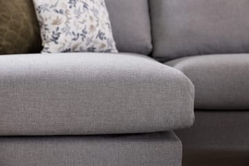 Trend 4-seters Venstrevendt L-formet Sjeselongsofa i Stoff - Grå - Møbler - Sofaer - Sofa med sjeselong