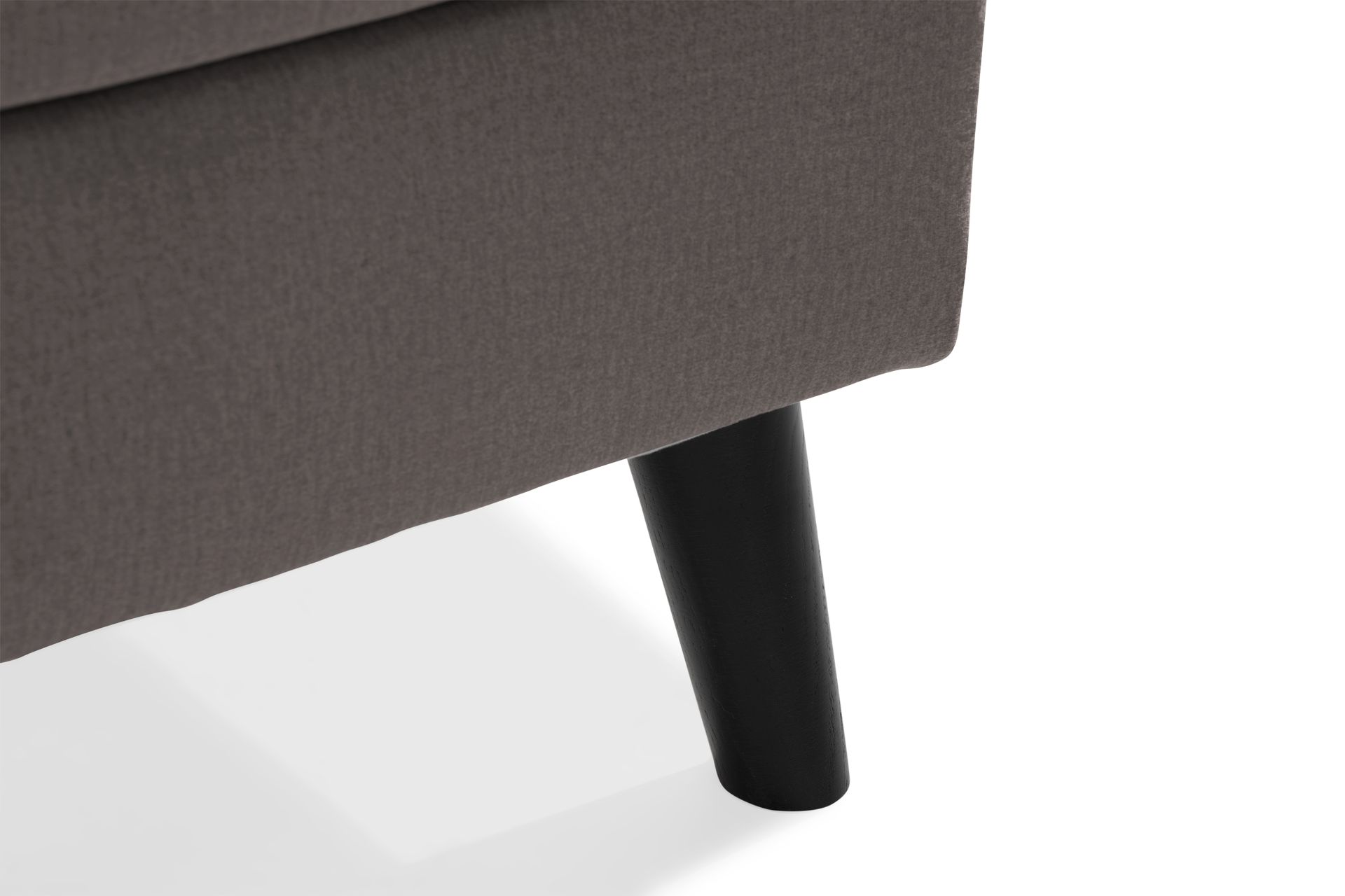 Trend 5-seters Høyrevendt L-formet Hjørnesofa med Divan i Fløyel - Mørk grå - Møbler - Sofaer - Hjørnesofa - Hjørnesofa med divan