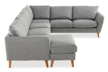 Trend 5-seters Venstrevendt U-formet Hjørnesofa med Divan i Stoff - Grå - Møbler - Sofaer - Hjørnesofa - Hjørnesofa med divan