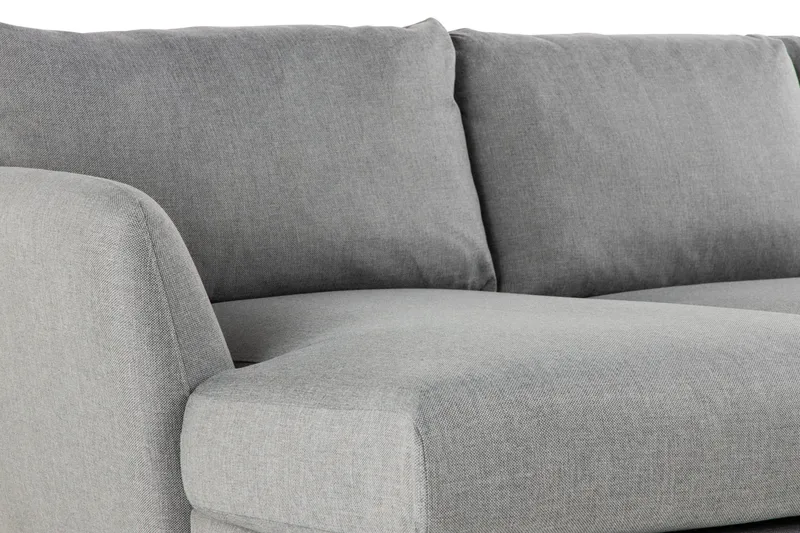 Trend 5-seters Venstrevendt U-formet Hjørnesofa med Divan i Stoff - Grå - Møbler - Sofaer - Hjørnesofa - Hjørnesofa med divan