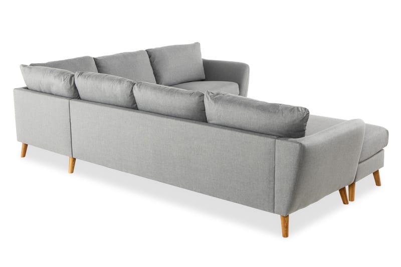 Trend 5-seters Venstrevendt U-formet Hjørnesofa med Divan i Stoff - Grå - Møbler - Sofaer - Sofa med sjeselong