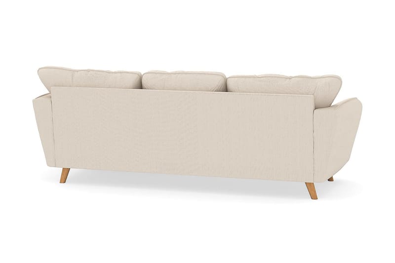 Trend Lyx 3-seter Divansofa Høyre - Beige Kordfløyel - Sofa med sjeselong - 4 seters sofa med divan