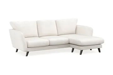 Trend Lyx 3-seter Divansofa Høyre - Hvit - Møbler - Sofaer - Sofa med sjeselong