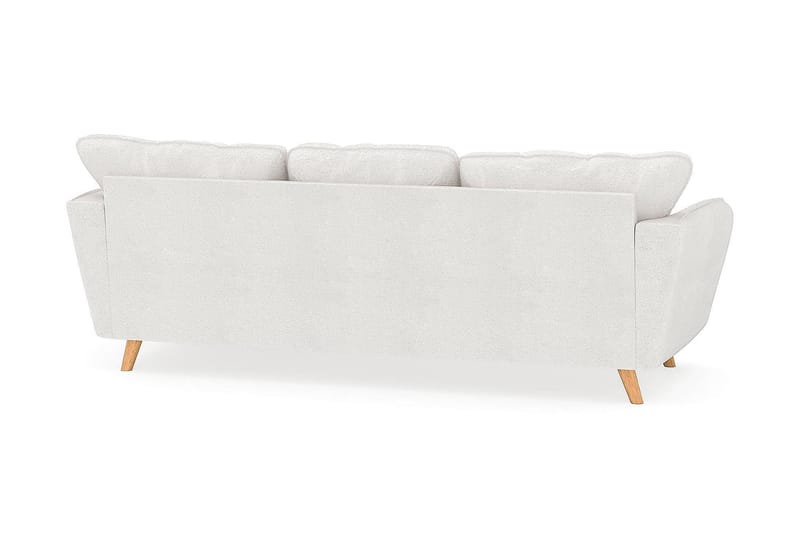 Trend Lyx 3-seter Divansofa Høyre - Hvit|Bouclé - Møbler - Sofaer - Sofa med sjeselong - 4 seters sofa med divan