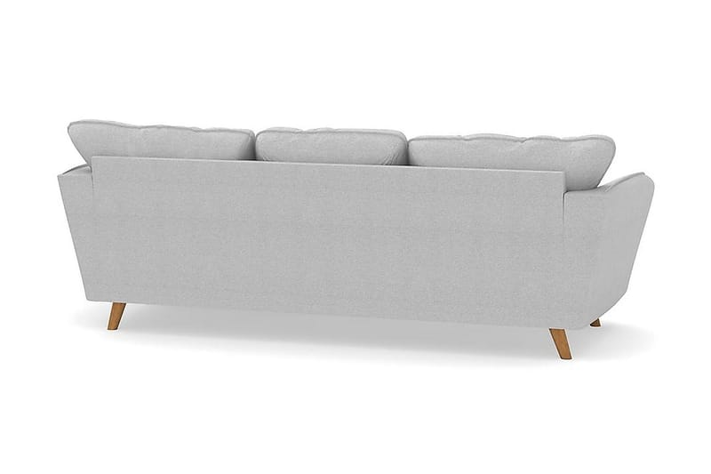 Trend Lyx 3-seter Divansofa Høyre - Lysegrå - Sofa med sjeselong - 4 seters sofa med divan