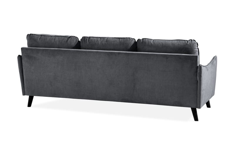 Trend Lyx 3-seter Divansofa Høyre - Mørkegrå - Sofa med sjeselong - 4 seters sofa med divan