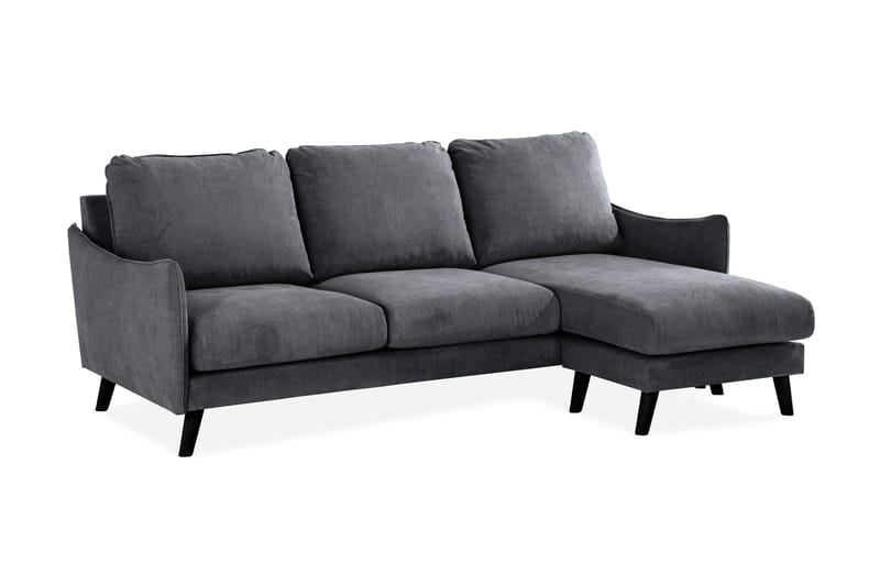 Trend Lyx 3-seter Divansofa Høyre - Mørkegrå - Møbler - Sofaer - Sofa med sjeselong - 4 seters sofa med divan