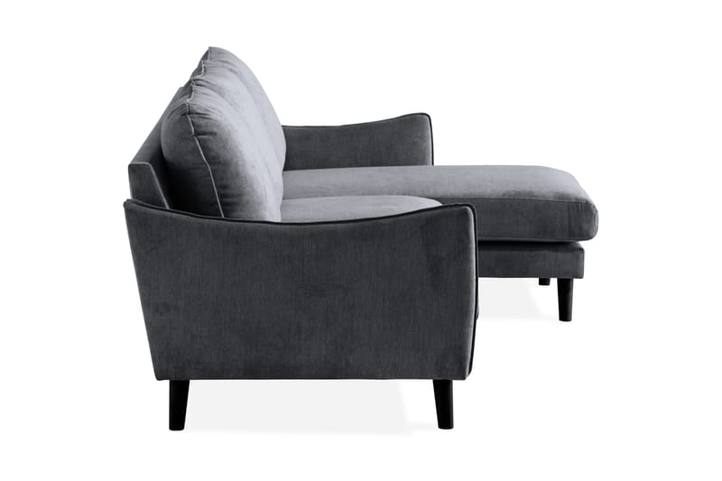Trend Lyx 3-seter Divansofa Høyre - Mørkegrå - Møbler - Sofaer - Sofa med sjeselong - 4 seters sofa med divan