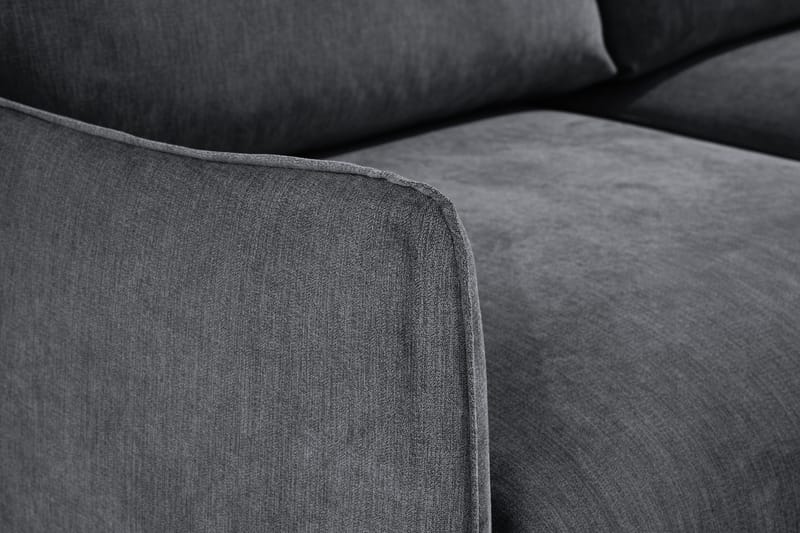 Trend Lyx 3-seter Divansofa Høyre - Mørkegrå/Eik - Møbler - Sofaer - Sofa med sjeselong - 4 seters sofa med divan