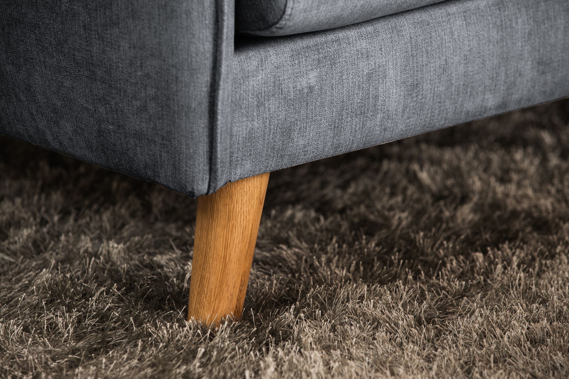 Trend Lyx 3-seter Divansofa Høyre - Mørkegrå/Eik - Møbler - Sofaer - Sofa med sjeselong