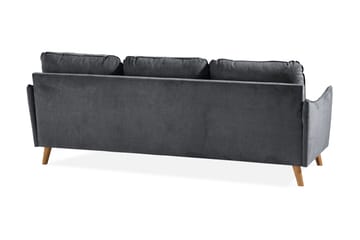 Trend Lyx 3-seter Divansofa Høyre - Mørkegrå/Eik - Møbler - Sofaer - Sofa med sjeselong