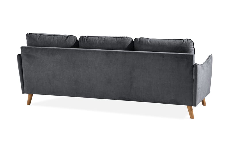 Trend Lyx 3-seter Divansofa Høyre - Mørkegrå/Eik - Møbler - Sofaer - Sofa med sjeselong